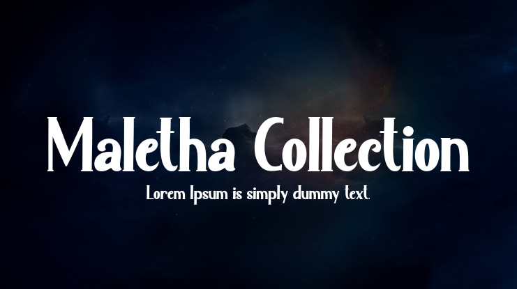 Maletha Collection Font Family