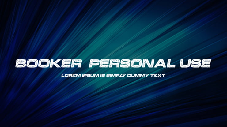 BOOKER  PERSONAL USE Font