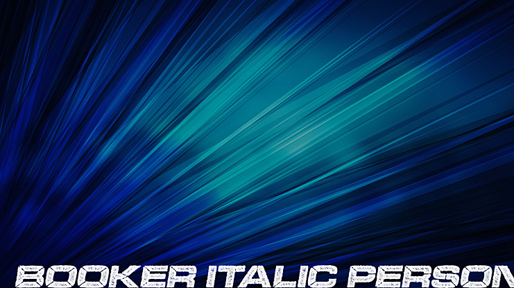 BOOKER  PERSONAL USE Font