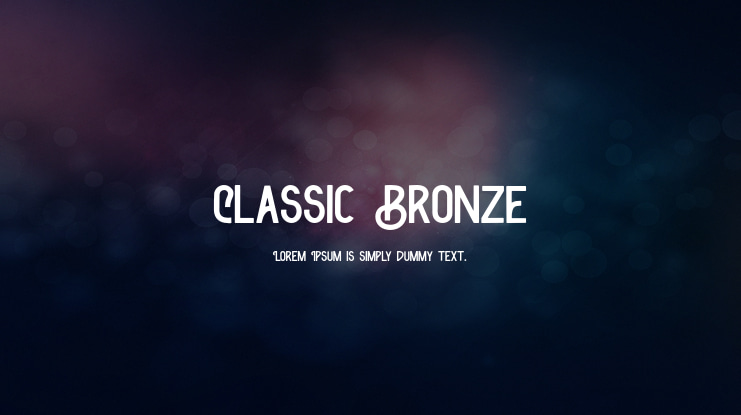 Classic Bronze Font