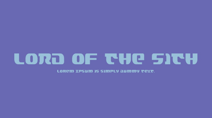 Lord of the Sith Font Family