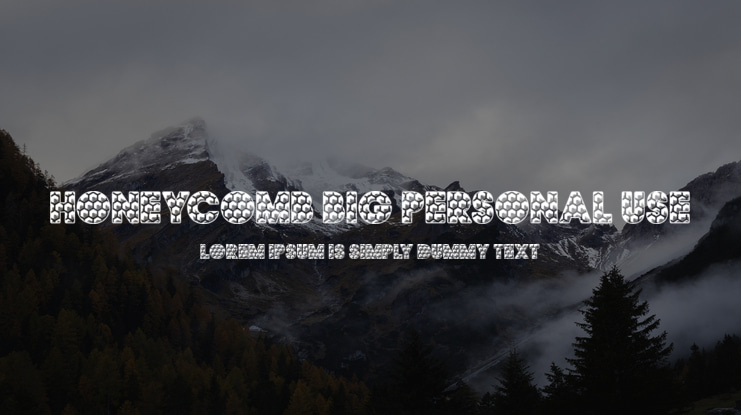 HONEYCOMB BIG PERSONAL USE Font