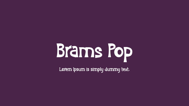 Brams Pop Font