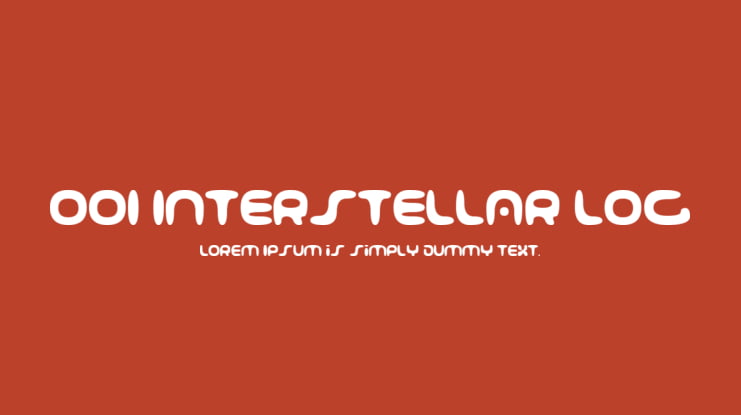 001 Interstellar Log Font