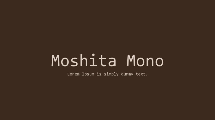 Moshita Mono Font Family