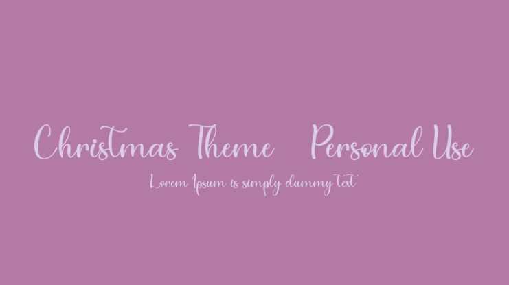 Christmas Theme - Personal Use Font