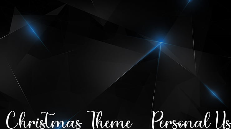 Christmas Theme - Personal Use Font