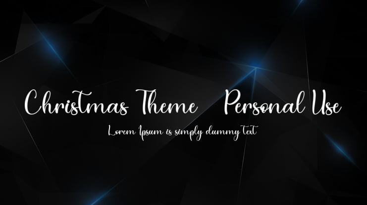 Christmas Theme - Personal Use Font