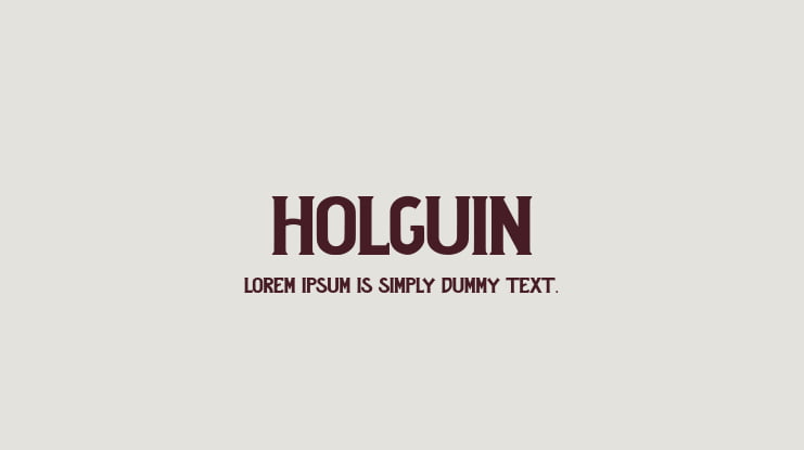 Holguin Font
