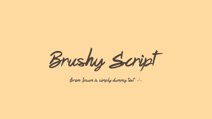 Brushy Script Font