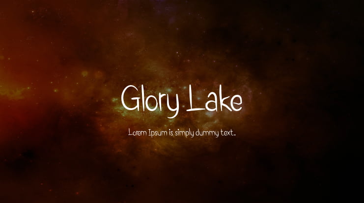 Glory Lake Font