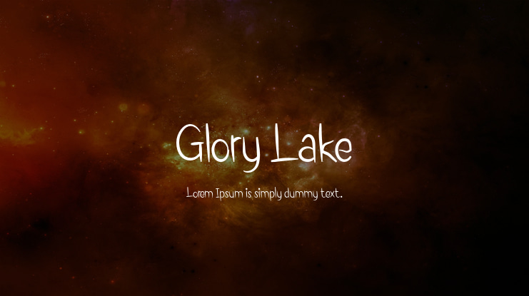 Glory Lake Font