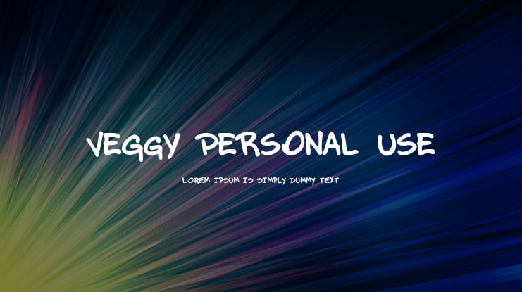 VEGgY PERSONAL USE Font