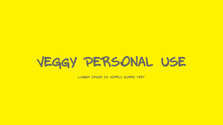VEGgY PERSONAL USE Font
