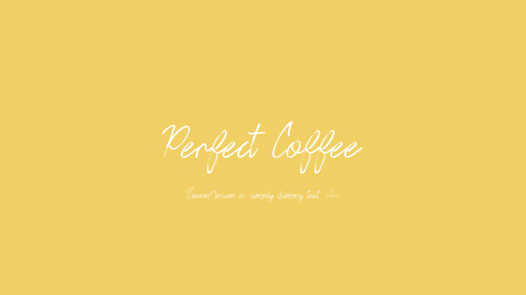 Perfect Coffee Font