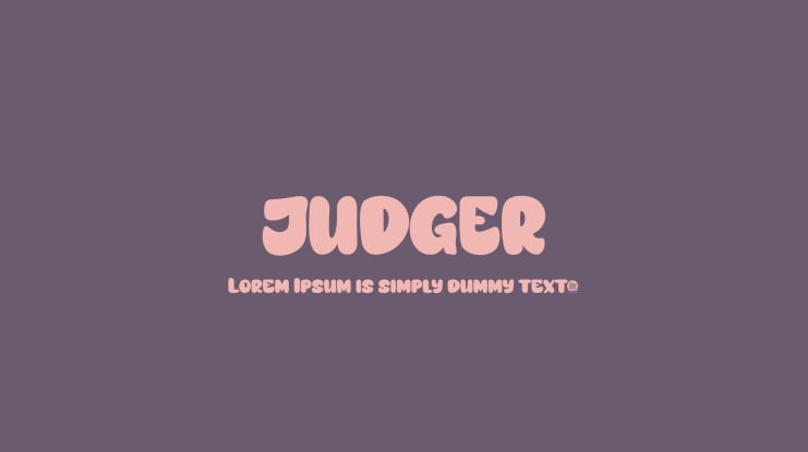 JUDGER Font
