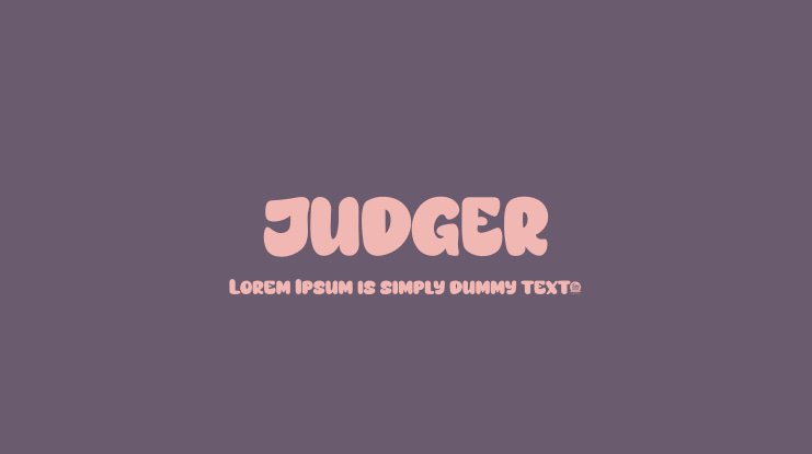 JUDGER Font