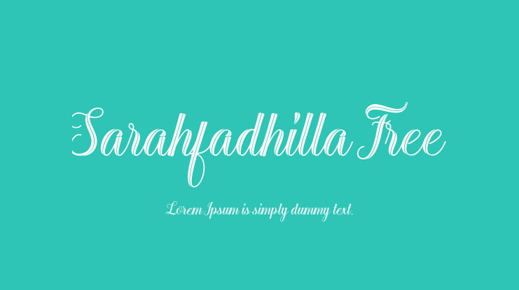 Sarahfadhilla Free Font