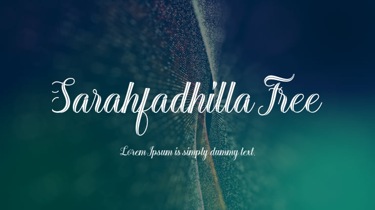 Sarahfadhilla Free Font