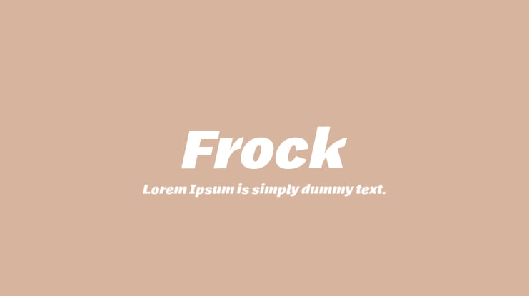 Frock Font