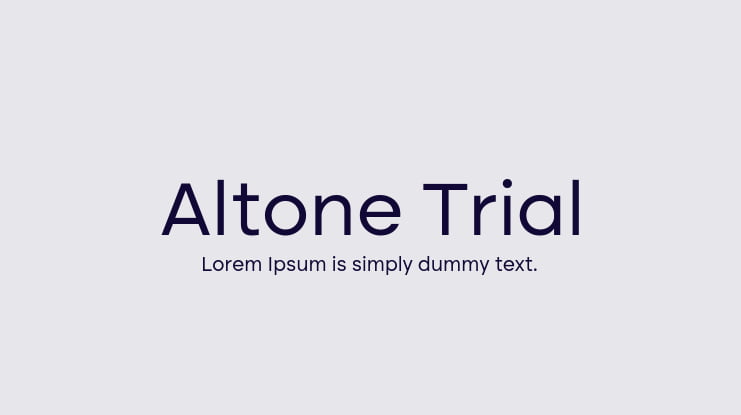 Altone Trial Font Family