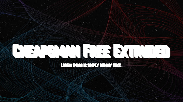Cheapsman Free Extruded Font Family