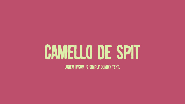 camello de spit Font