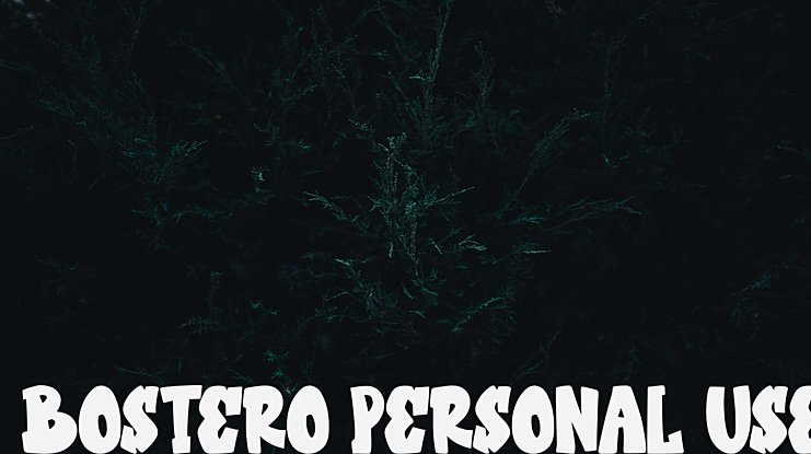 Bostero personal use Font