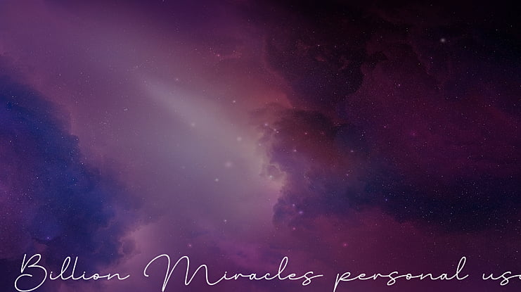 Billion Miracles personal use Font