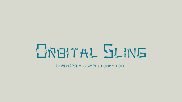 Orbital Sling Font