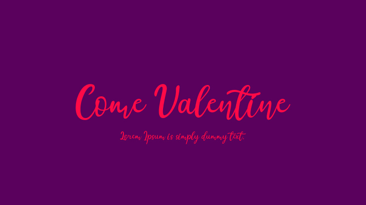 Come Valentine Font