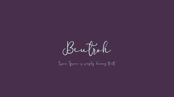 Beutroh Font