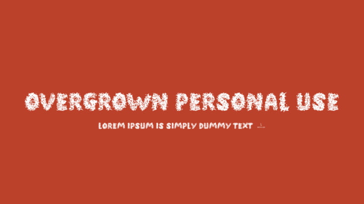 Overgrown Personal Use Font