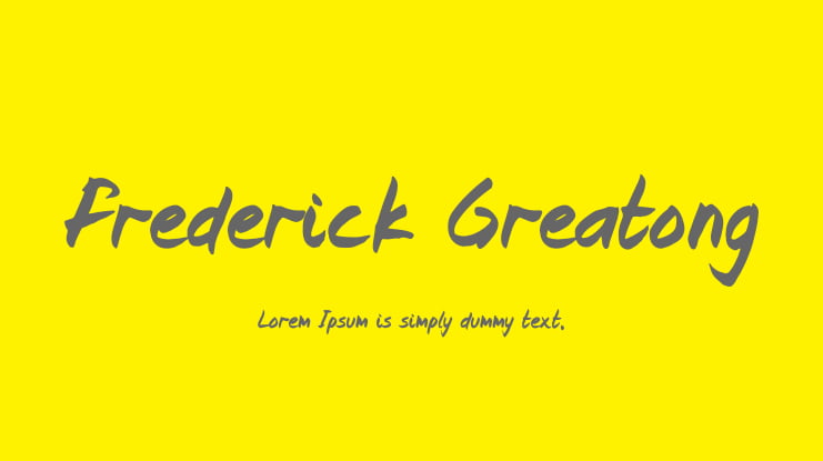 Frederick Greatong Font