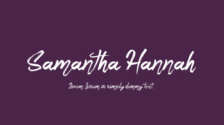 Samantha Hannah Font