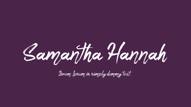 Samantha Hannah Font