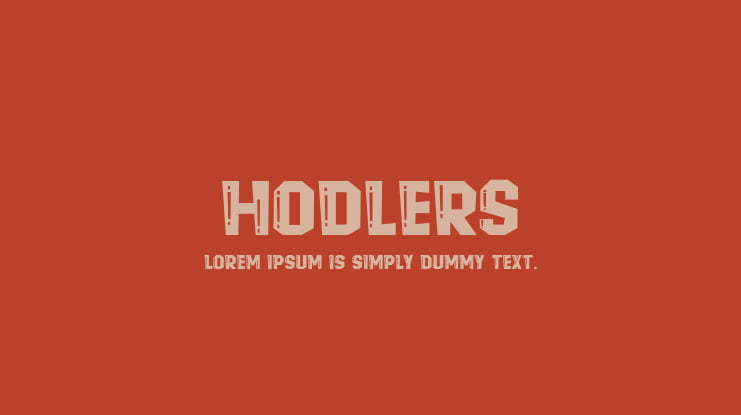 Hodlers Font