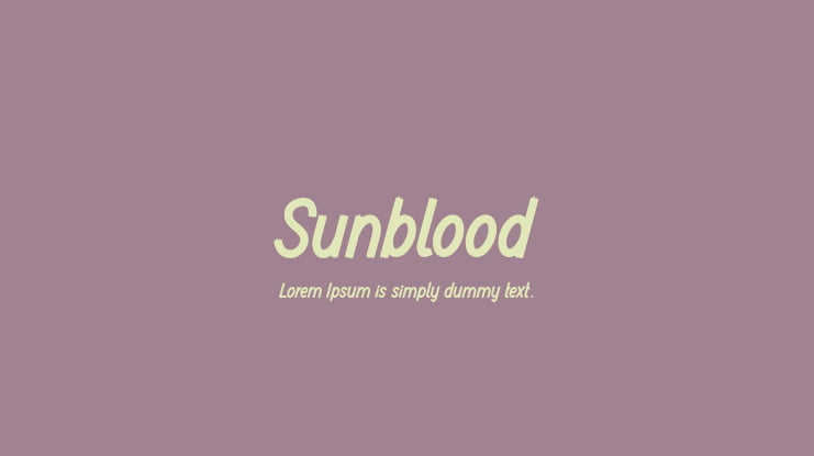 Sunblood Font
