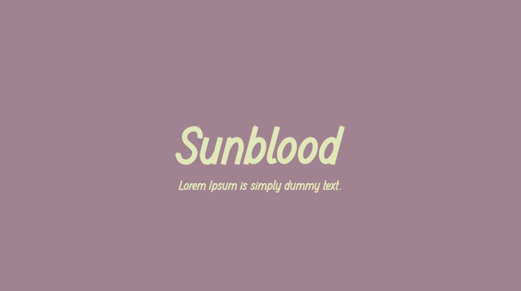 Sunblood Font
