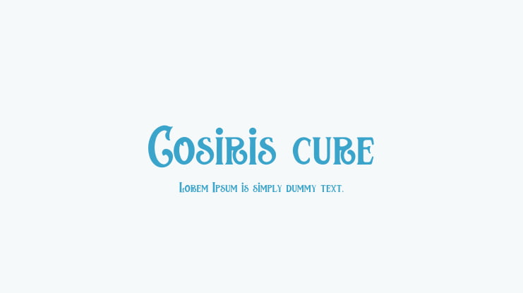 Cosiris cure Font
