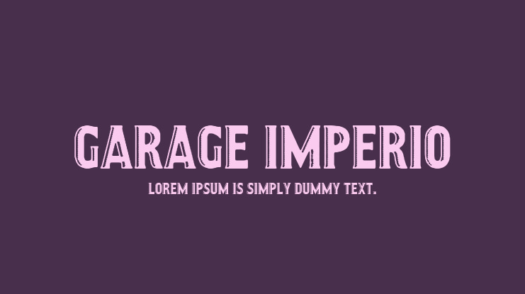 GARAGE IMPERIO Font