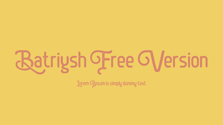 Batriysh Free Version Font