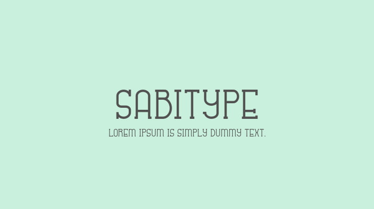 SABITYPE Font