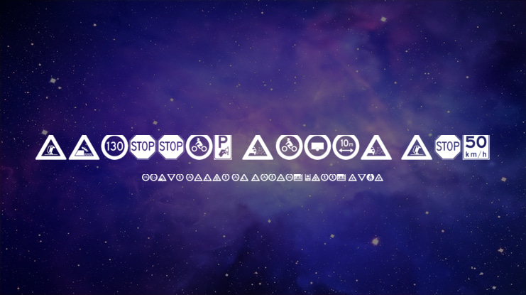 traffic signs tfb Font