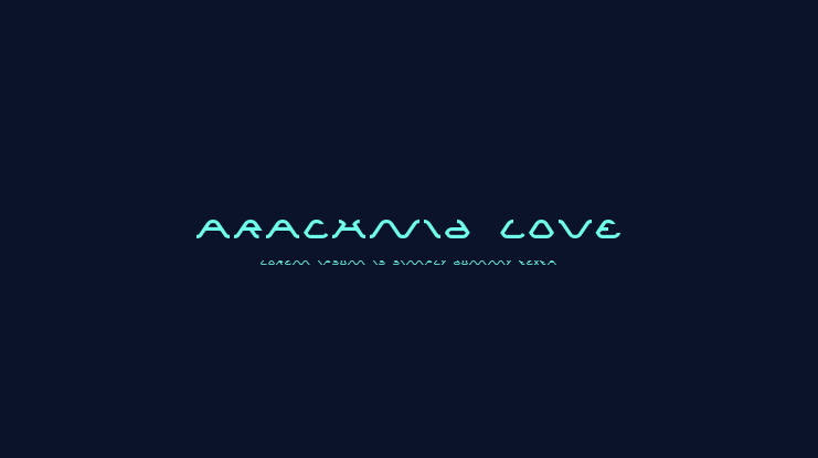 Arachnid Love Font