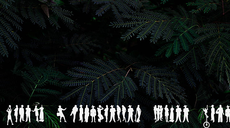 Human Silhouettes Free Eight Font