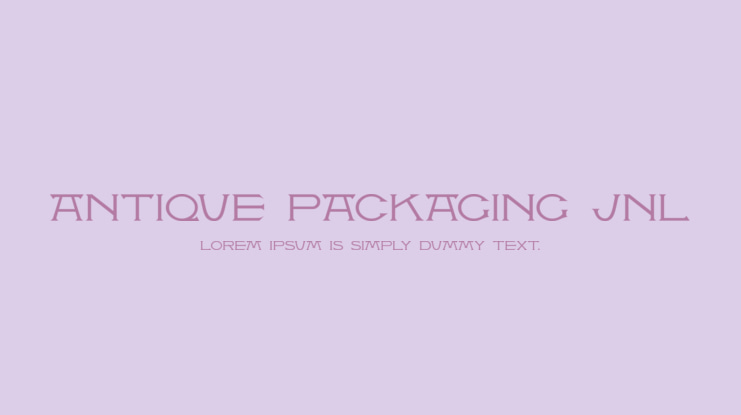 Antique Packaging JNL Font Family