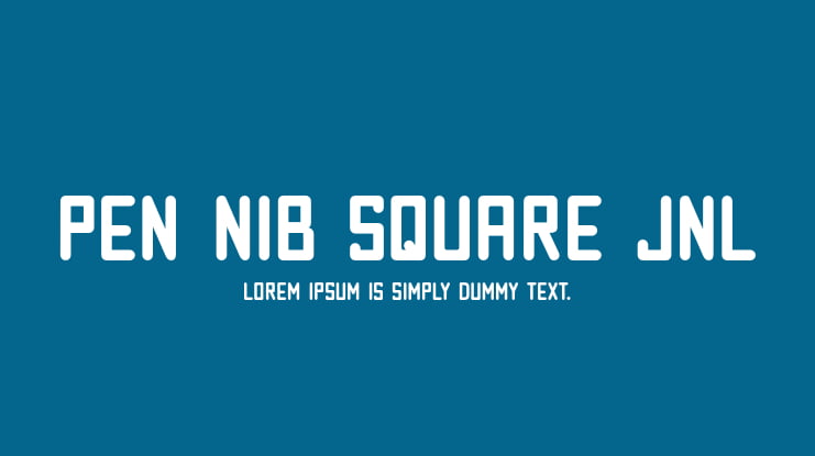 Pen Nib Square JNL Font Family