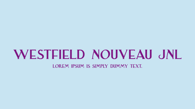 Westfield Nouveau JNL Font Family