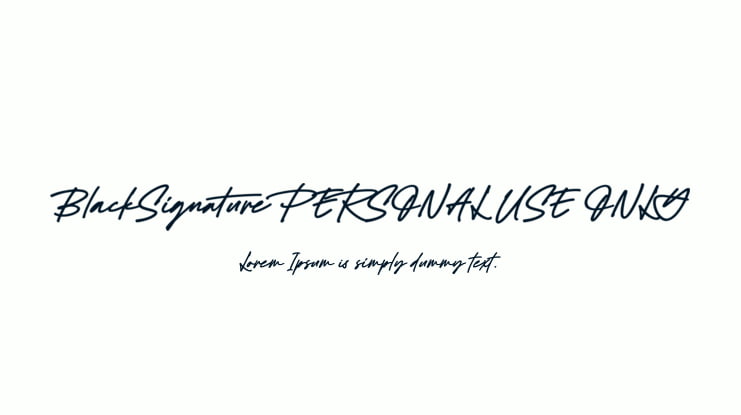 Black Signature PERSONAL USE ONLY Font